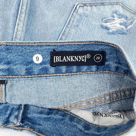 Blanknyc Light Wash Distressed Denim Shorts High Rise 2" Inseam Cotton Womens 28 - Picture 5 of 10